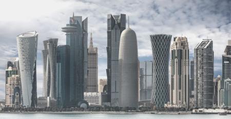 The bay of Doha, Qatar